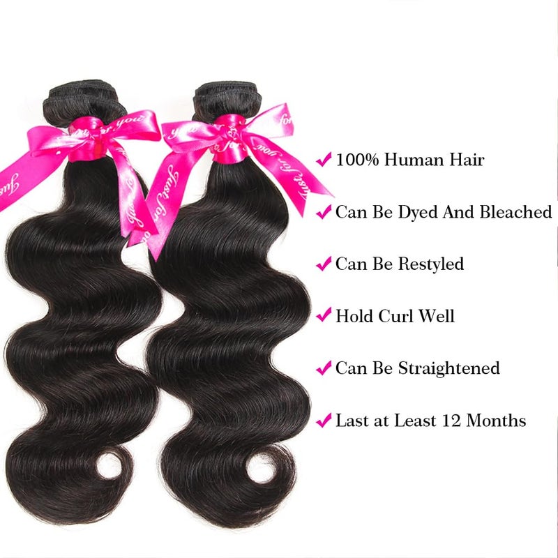 Wingirl Brazilian Human Hair Bundles 20 22 24Inch 12A Body Wave Bundles Human Hair 100% Unprocessed Brazilian Virgin Hair Weave Bundle Natural Black Color - Image 3